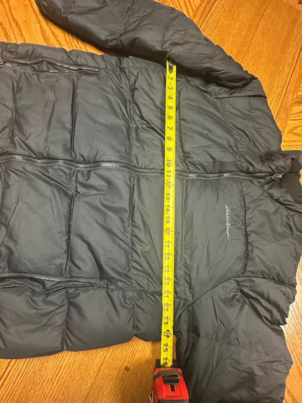Eddie Bauer Men's Black Quilted Down Puffer Jacket Size XL